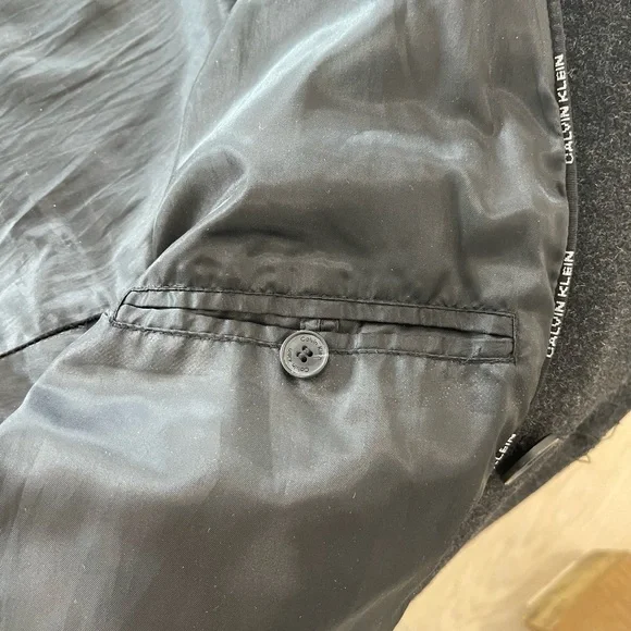 Calvin Klein Charcoal Pea Coat - Picture 8 of 11